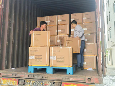 发货抓速度！金环电器高效完成松下滚筒干衣机发货与打包服务